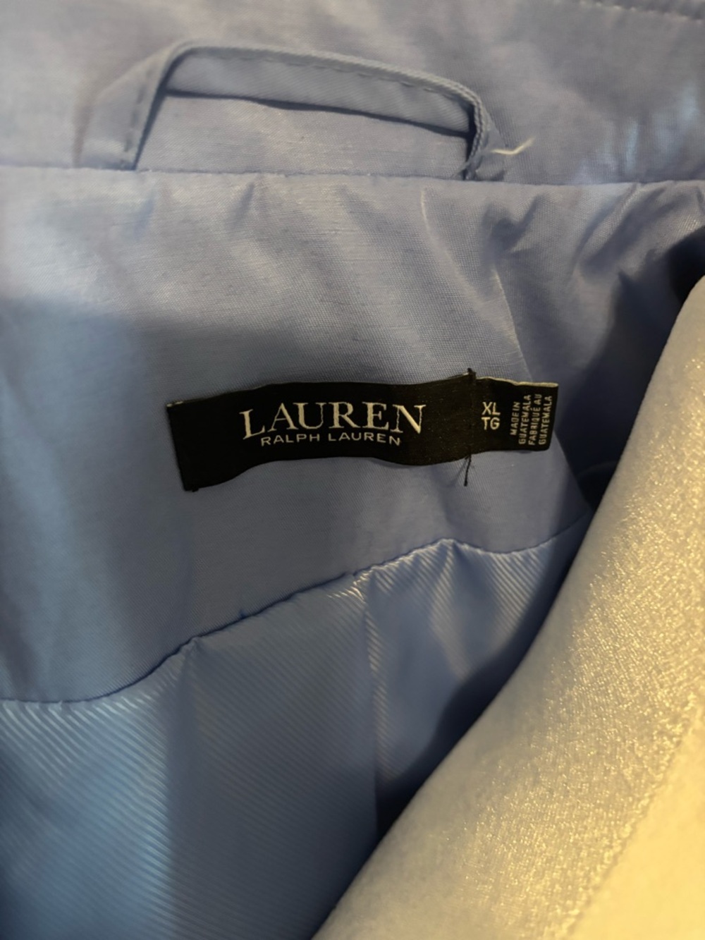 RALIH LAUREN Light Blue Women’s Single-Breasted Trench Coat Water Resistant- XL - Picture 8 of 8